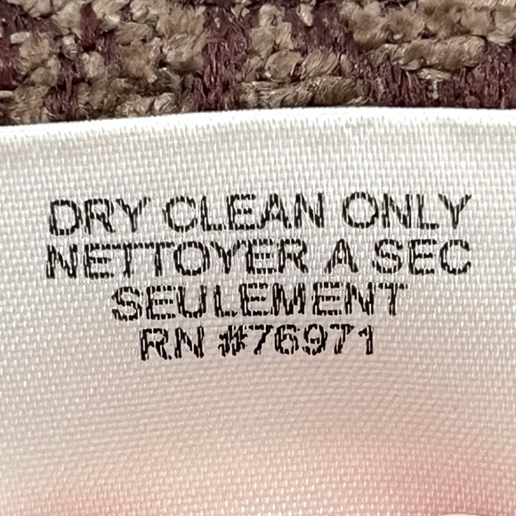 VTG Talbots Brocade Vest Women’s Size 8 Buttons Burgundy Tan Rayon Blend Lined - Picture 9 of 11